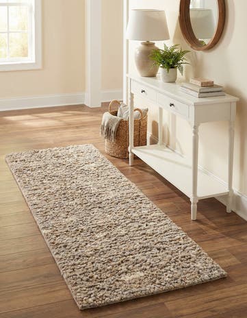 2' x 5' 1 Hand Woven Haka Deluxe Shag Runner Rug