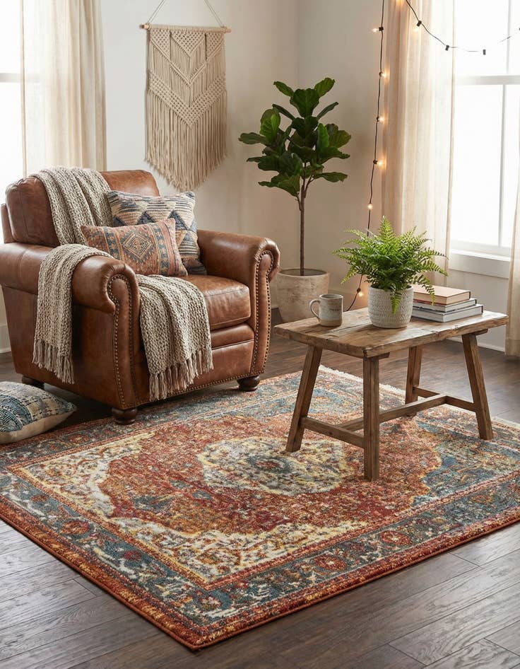 Detail image of  3' 3 x 3' 3 Santiago Square Rug