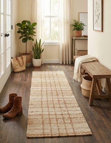 2' x 6' 1 Hand Braided Laurel Handwoven Jute Runner Rug