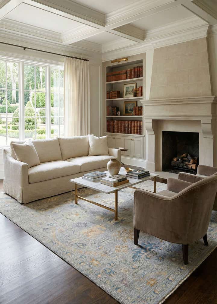 9' 10 x 13' 8 Hand Knotted Oushak Rug