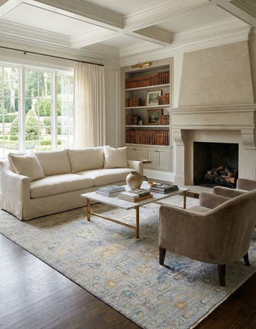 9' 10 x 13' 8 Hand Knotted Oushak Rug