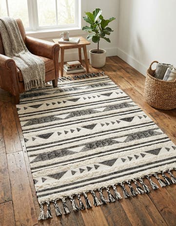 Charcoal Hand Woven Arizona Wool Rug