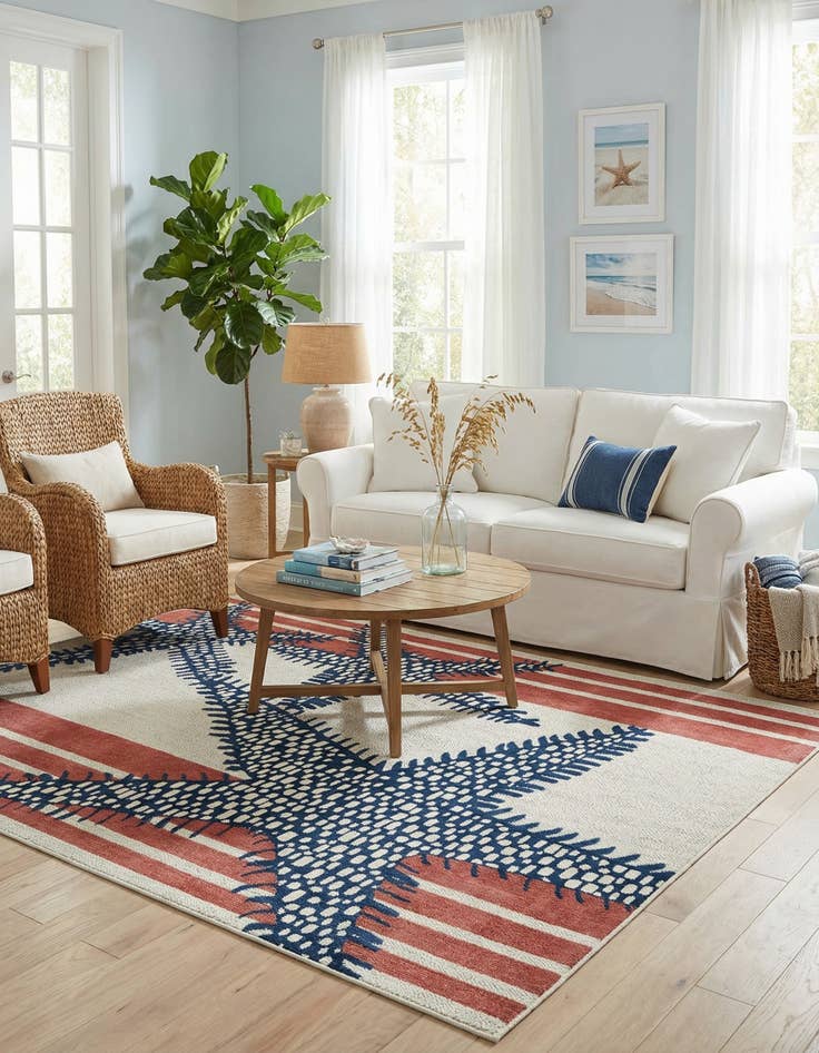 Detail image of 7' 10 x 10'  Washable Belize Indoor / Outdoor Rug