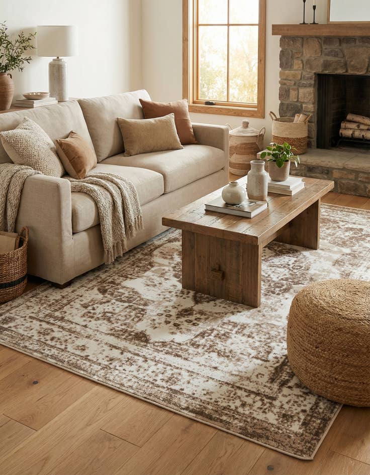 Detail image of 5' 3 x 8' Monaco Rug With Pad Bundle