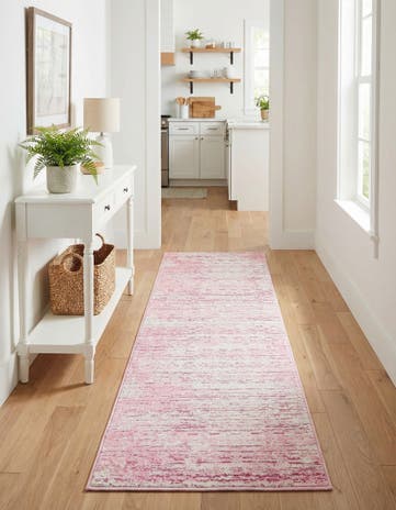 Jill Zarin Pink Uptown Madison Avenue Runner Rug