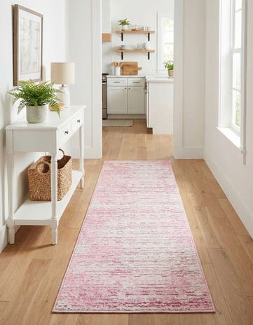 Jill Zarin Pink Uptown Madison Avenue Runner Rug
