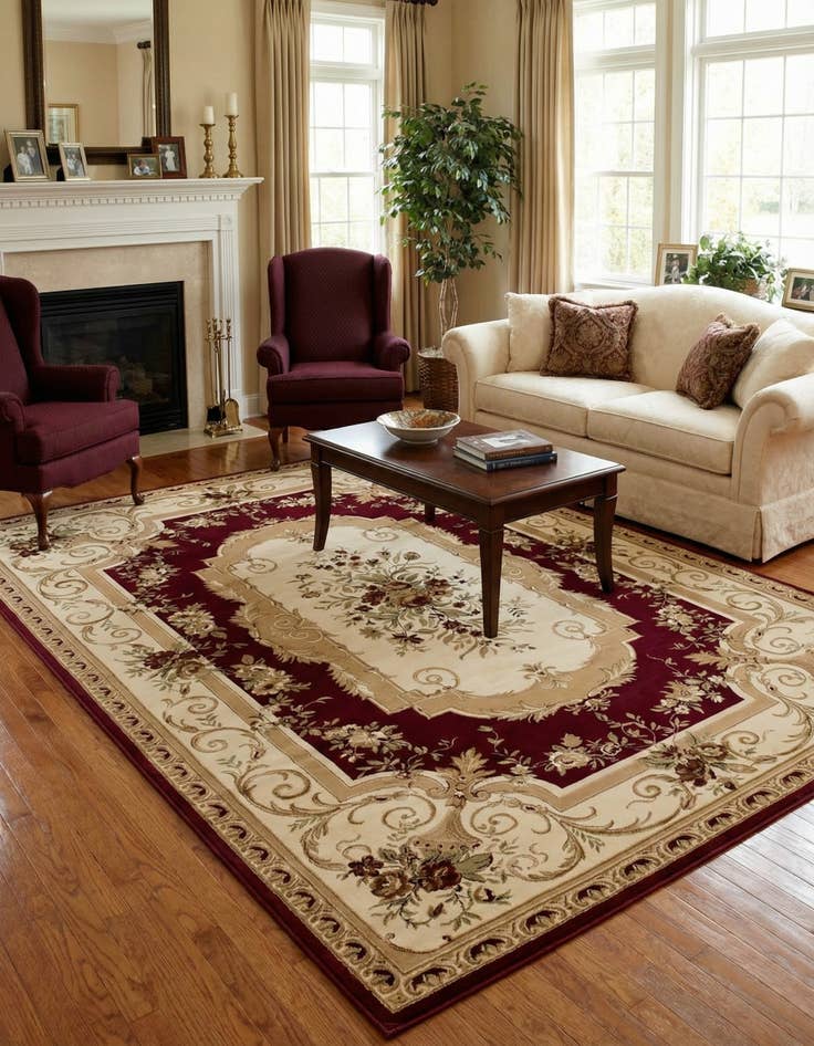 Detail image of 10' x 13' Classic Aubusson Rug