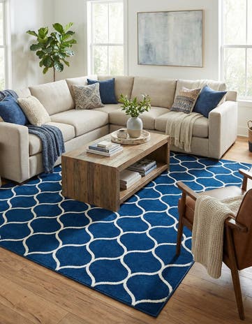 10' x 14' Lattice Frieze Rug