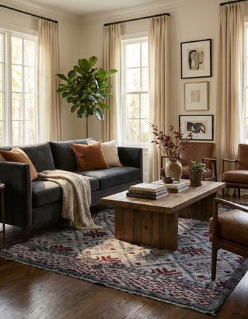4' 10 x 6' 11 Hand Knotted Darya Wool Rug