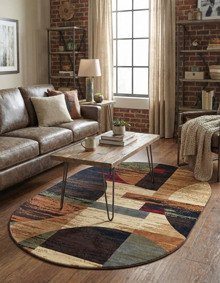 Detail image of 5' 3 x 8' Cafe Oval Rug