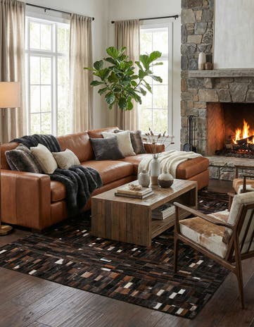 5' x 7' 11 Cowhide - Patchwork Rug