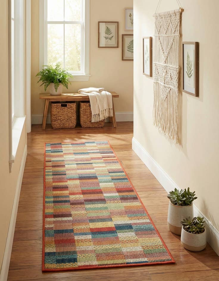 Detail image of  2' x 6' 1  Washable Baja Indoor / Outdoor Runner Rug