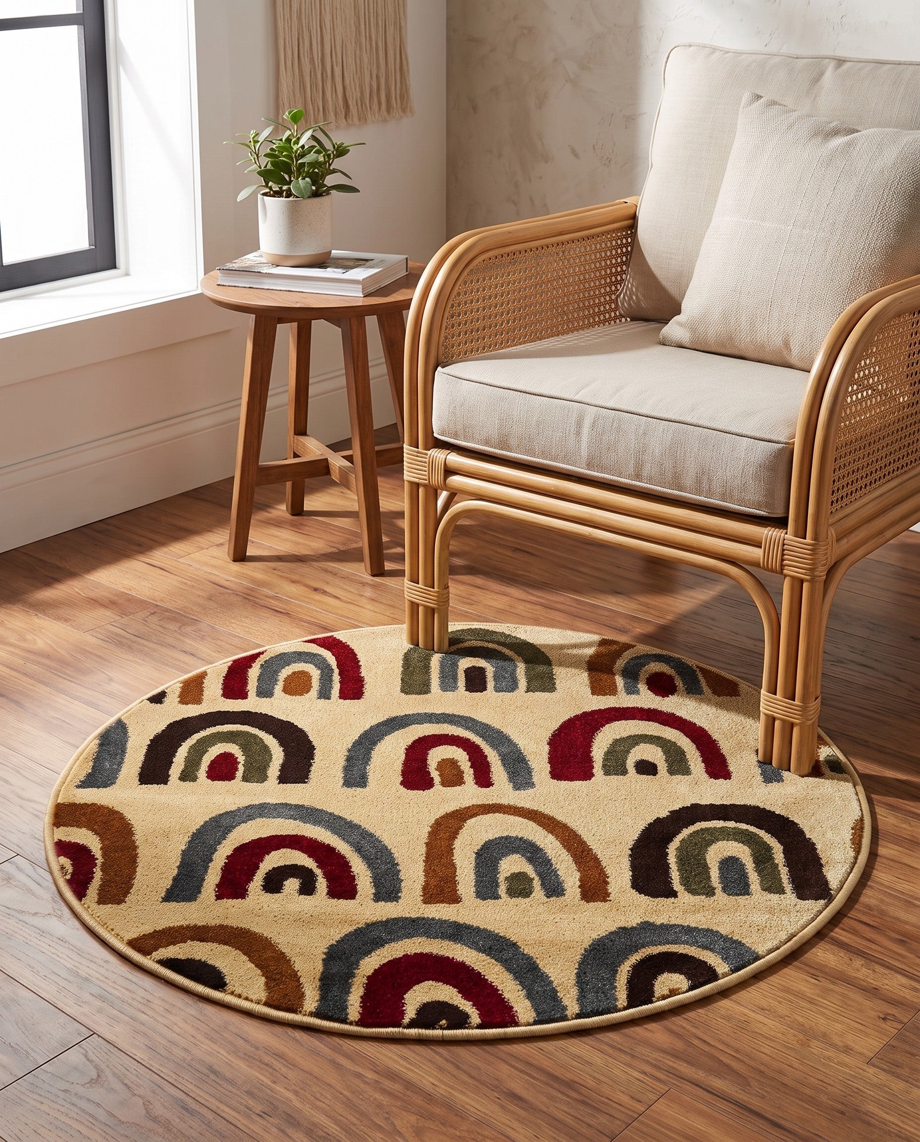 3' x 3' Cafe Round Rug
