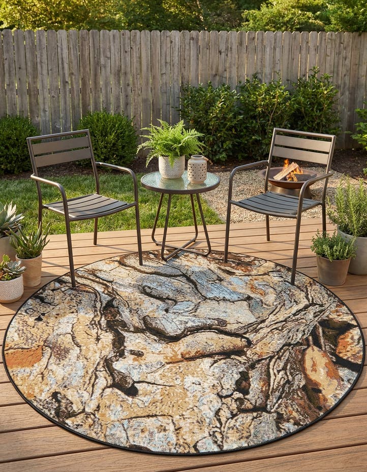 5' x 5' Easy-Clean Modern Indoor / Outdoor...