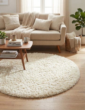 4' x 4' Infinity Shag Round Rug
