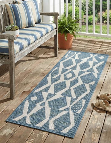 2' x 6' 1 Easy-Clean Baja Indoor / Outdoor Runner Rug