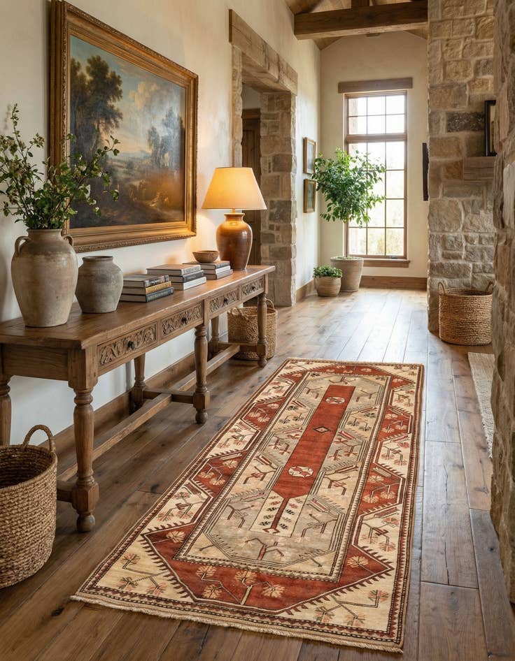 Detail image of 4' x 7' 8 Hand Knotted Anatolian Wool Runner Rug