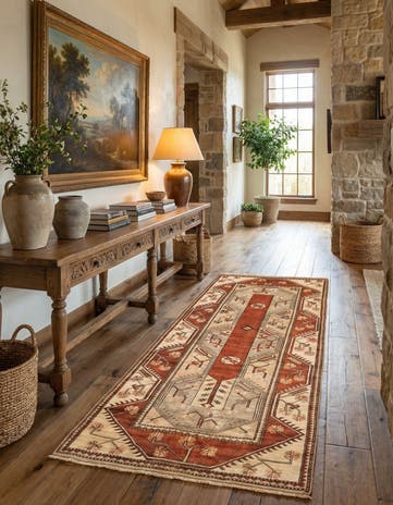 4' x 7' 8 Hand Knotted Anatolian Wool Runner Rug