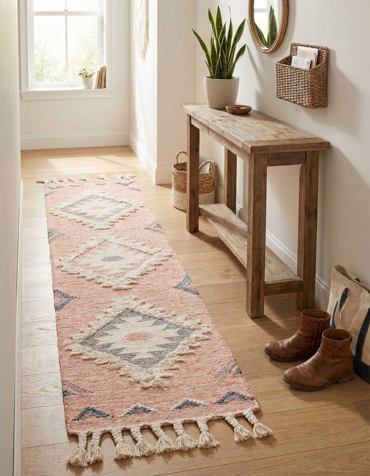 Detail image of  2' 2 x 8' 2  Hand Woven Arizona Wool Runner Rug