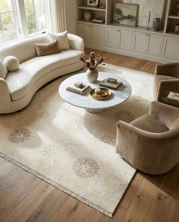 6' 9 x 9' 7 Hand Knotted Darya Wool Rug