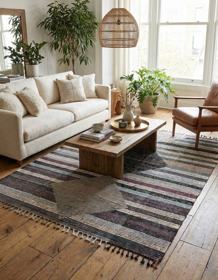 Detail image of 7' 9 x 10' 5  Hand Knotted Moroccan Wool Rug