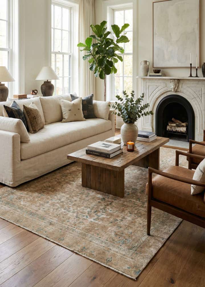 7' 8 x 11' 10 Hand Knotted Ultra Vintage Persian Wool Rug