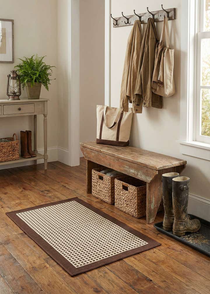 2' x 3' Easy-Clean Border Indoor / Outdoor Rug