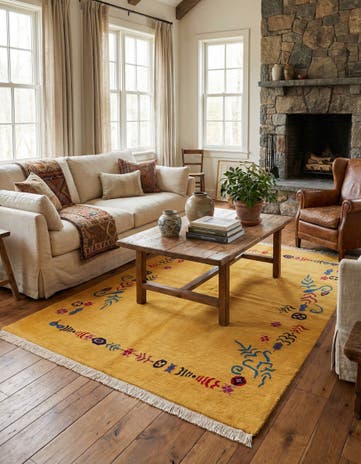 5' 8 x 8' 4 Hand Knotted Tibet Wool Rug