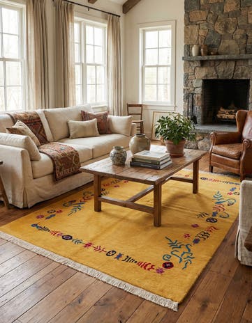 5' 8 x 8' 4 Hand Knotted Tibet Wool Rug