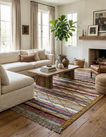 8' 7 x 10' 3 Hand Knotted Moroccan Wool Rug