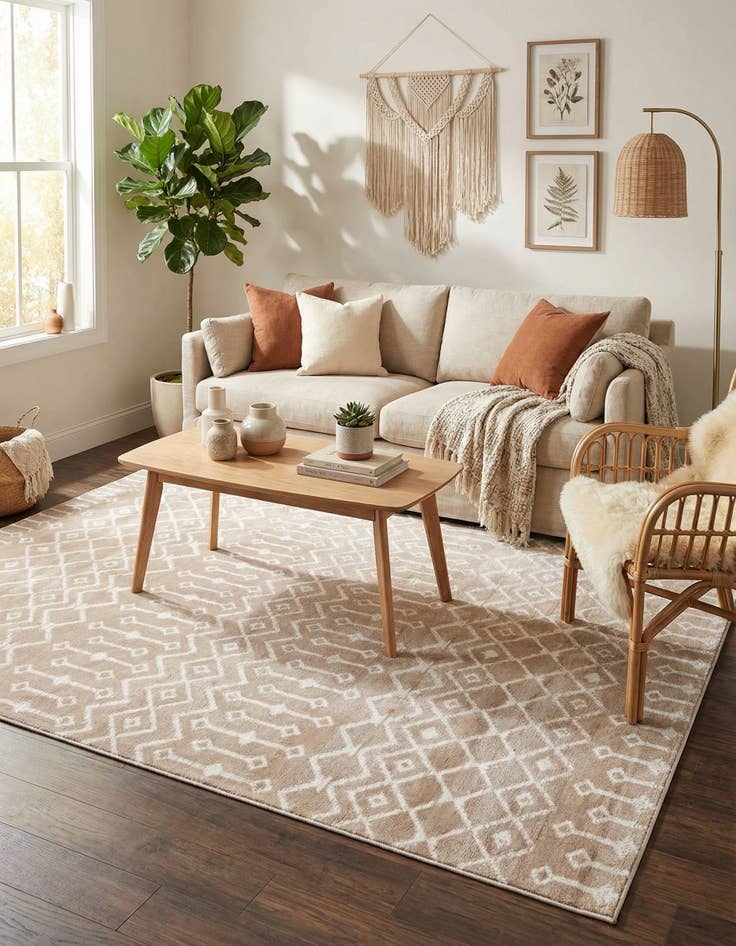 Detail image of 6' x 9' Kasbah Trellis Rug