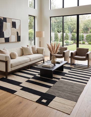 5' 7 x 7' 9 Hand Woven Kilim Modern Wool Rug