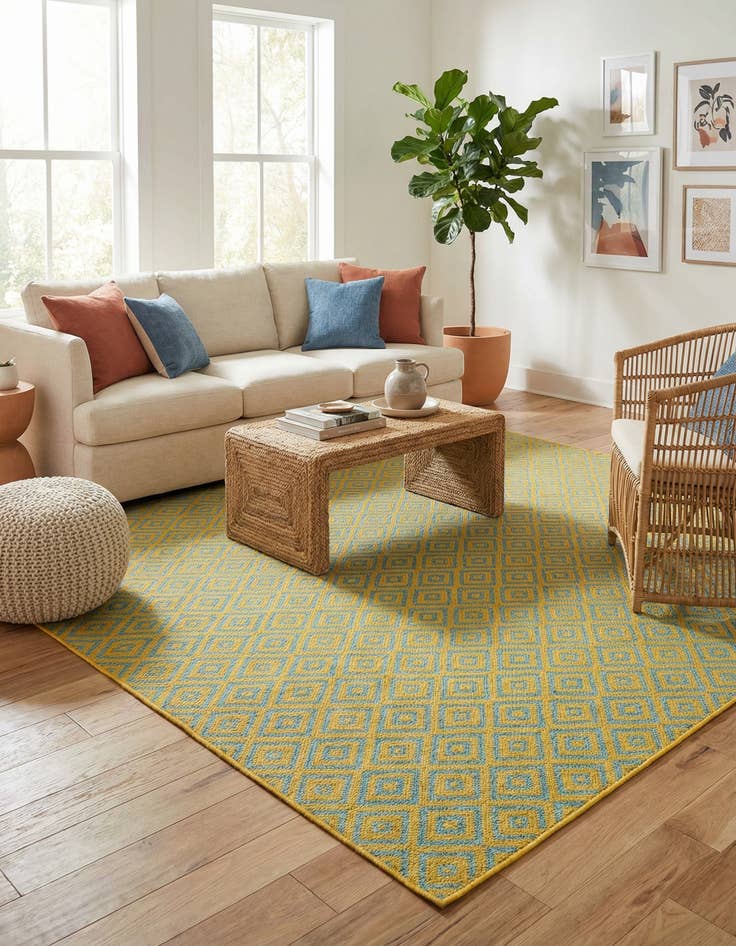 Detail image of 7' 10 x 7' 10  Washable Jill Zarin Costa Rica Indoor / Outdoor Square Rug