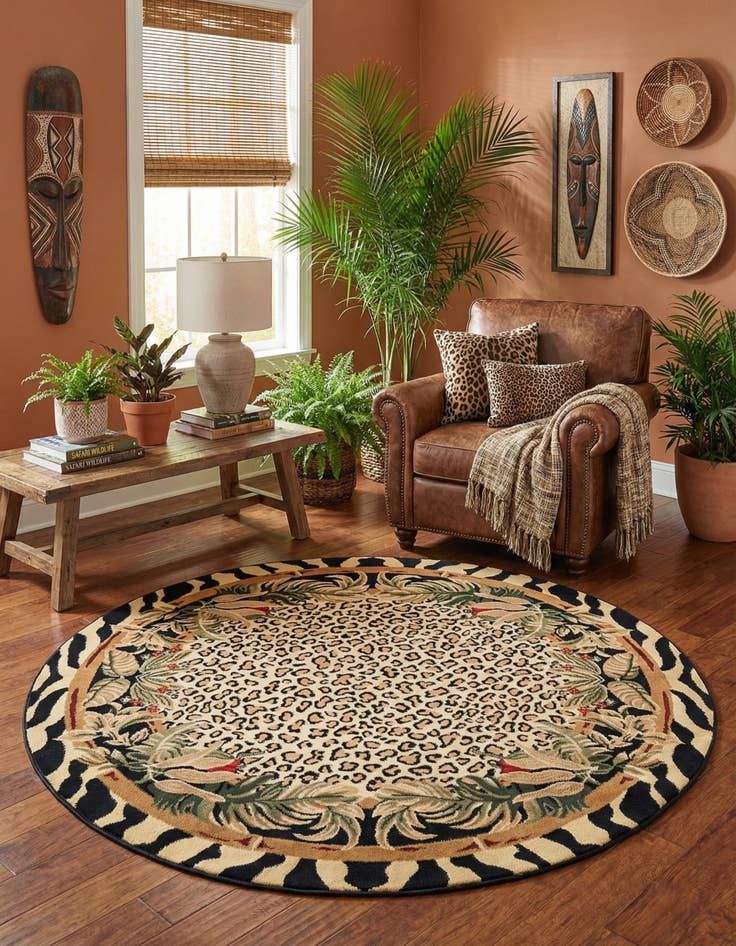 Detail image of 6' x 6' Safari Round Rug