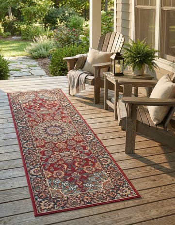 2' x 6' 1 Easy-Clean Traditional Indoor / Outdoor Runner Rug