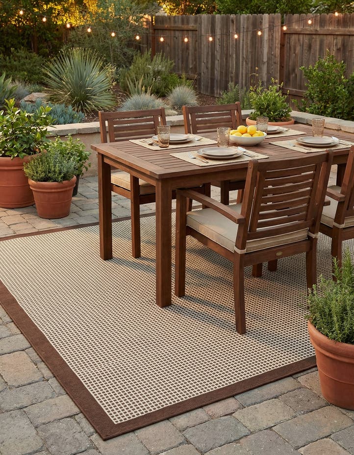 7' 10 x 7' 10 Easy-Clean Border Indoor / Outdoor...