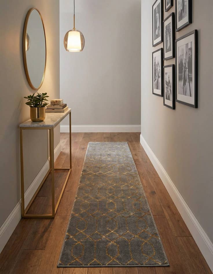 Detail image of 2' x 10'  Marilyn Monroe™ Glam Trellis Runner Rug