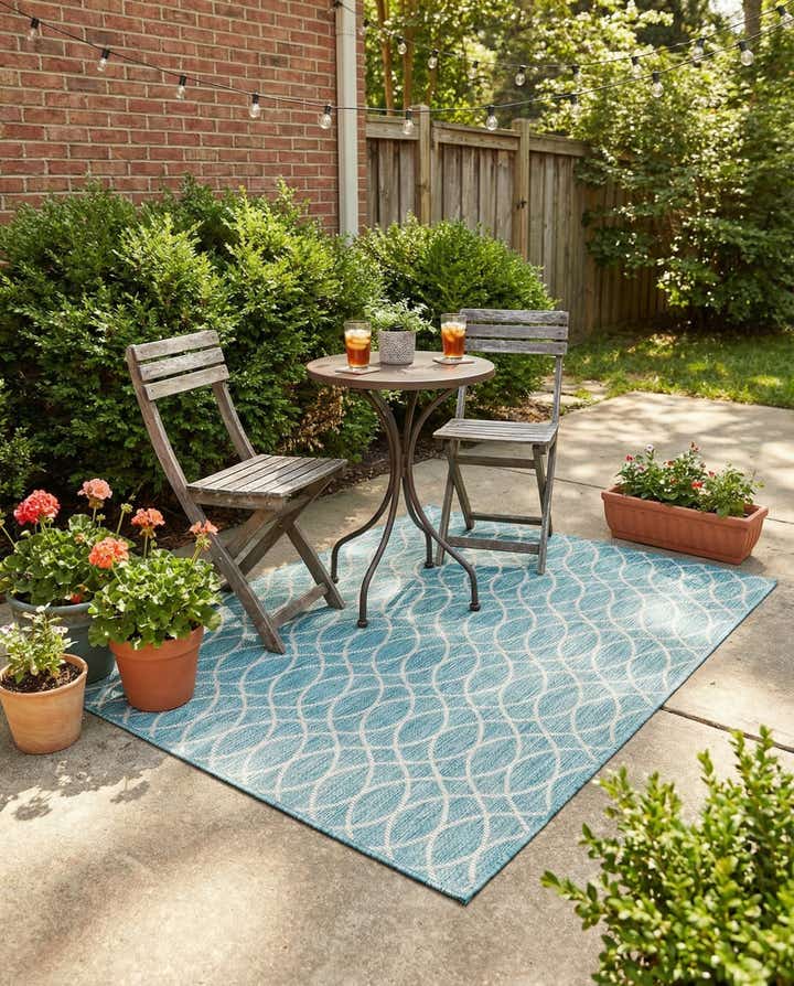 4' x 6' Easy-Clean Trellis Indoor / Outdoor Rug