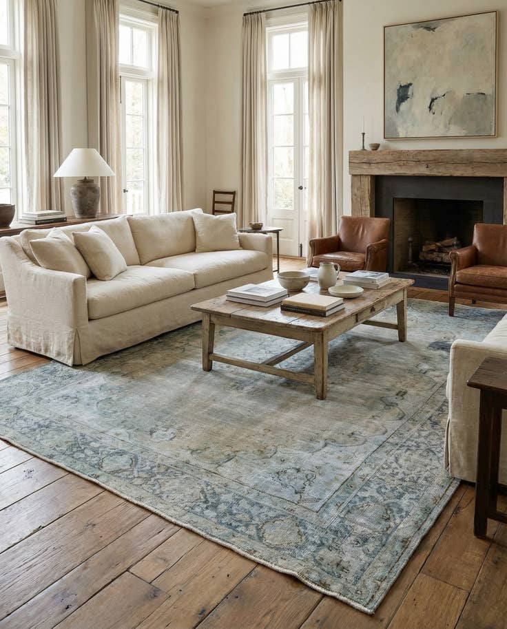 Detail image of 9' 3 x 11' 10 Hand Knotted Ultra Vintage Persian Wool Rug