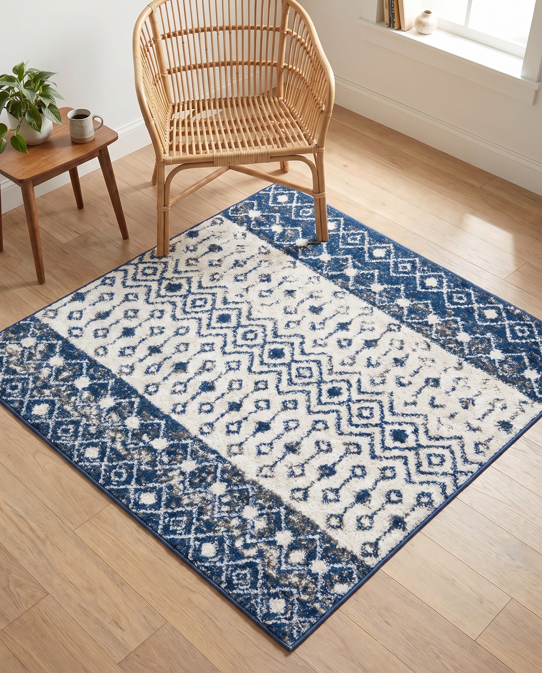 4' x 4' Moroccan Trellis Square Rug