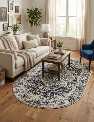 Blue Arlington Oval Rug