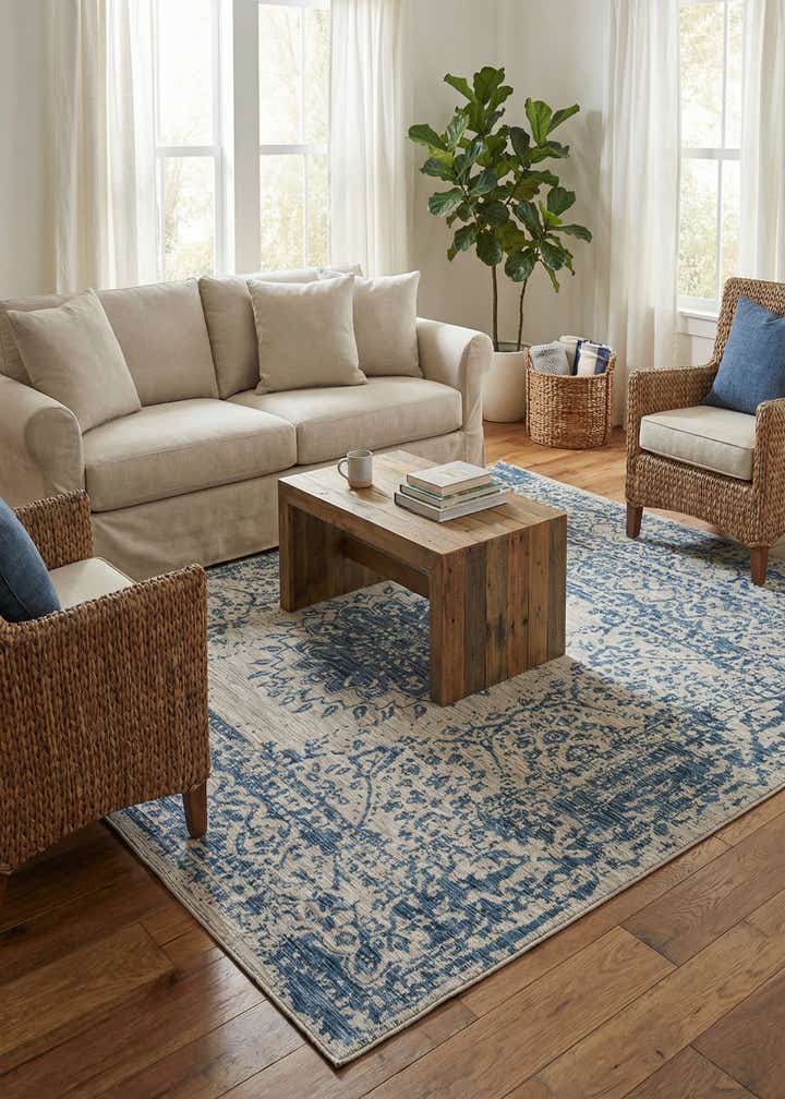 7' 10 x 10' Easy-Clean Traditional Indoor / Outdoor Rug