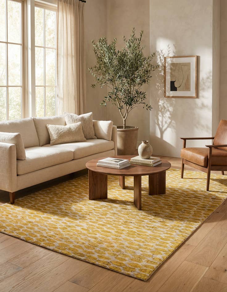 Detail image of 5' 2 x 8'  Hand Knotted Darya Wool Rug