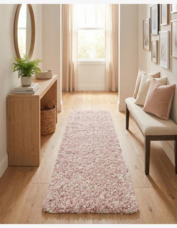 2' x 7' Moroccan Trellis Shag Runner Rug