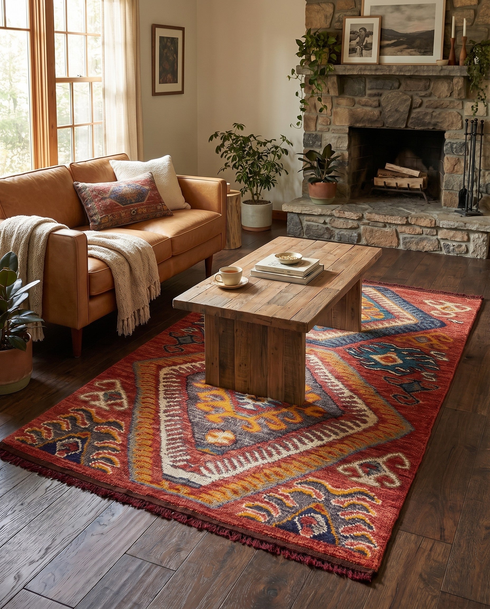 4' 1 x 6' 5 Hand Knotted Darya Wool Rug