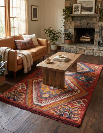 4' 1 x 6' 5 Hand Knotted Darya Wool Rug