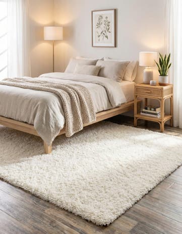 7' 10 x 7' 10 Solid Shag Square Rug
