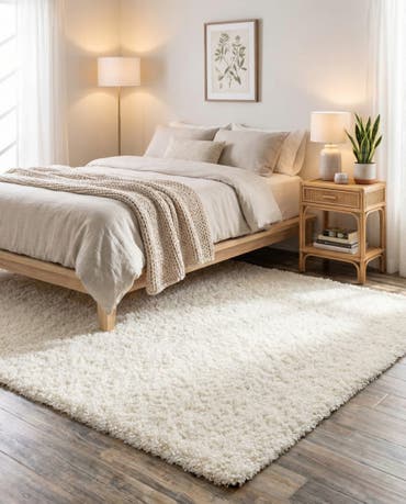  7' 10 x 7' 10 Solid Shag Square Rug