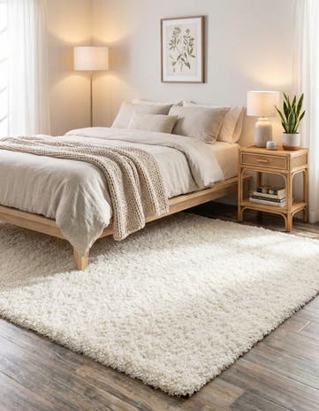 7' 10 x 7' 10 Solid Shag Square Rug
