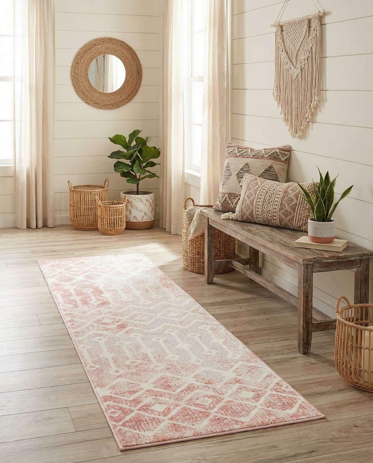 2' x 8' Bohemian Trellis Runner Rug